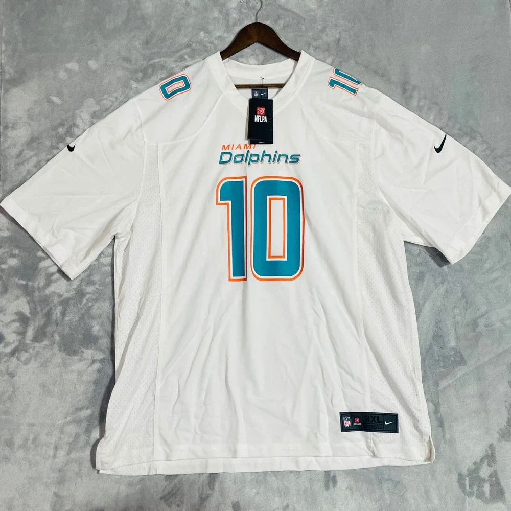 Miami Dolphins Nike Jersey Mens 3XL White NWT NFL On Field Tyreek Hill #10